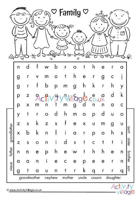 Family word search 2