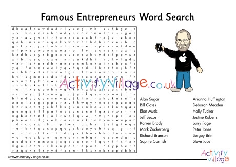 Famous Entrepreneurs Word Search