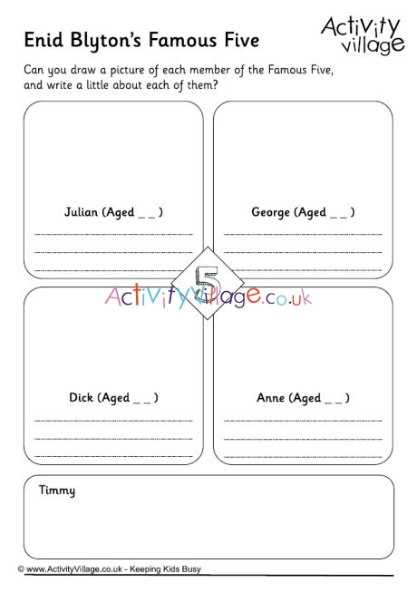 Famous Five character sheet