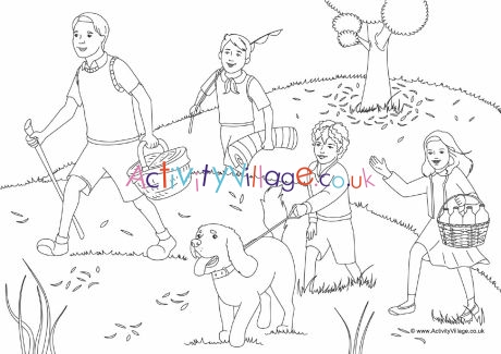 Famous Five colouring page