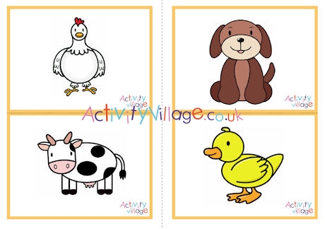 Farm Animal Picture Flashcards