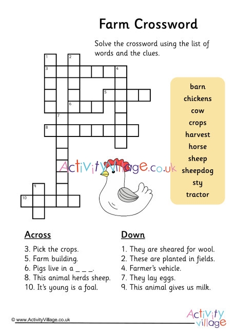 Fit For Farming Crossword Puzzle Clue - FitnessRetro