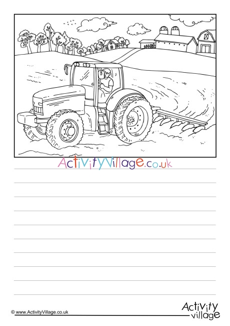 Farmer and Tractor Story Paper