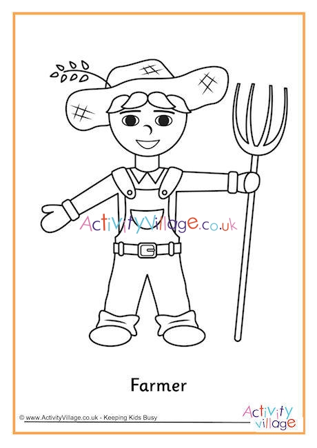 Farmer Colouring Page 3