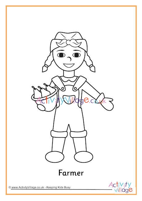 Farmer Colouring Page 4