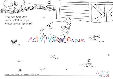 Farmyard Chicks Doodle Page