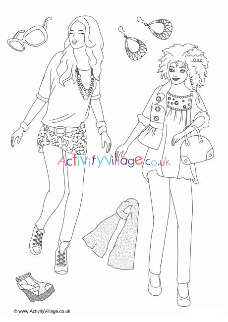 Fashion Colouring Page