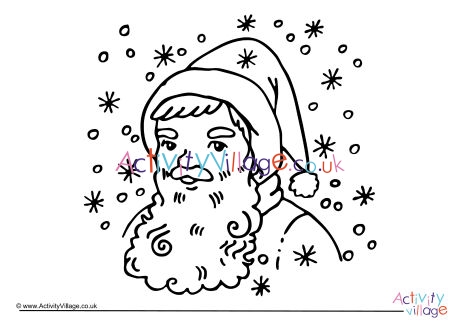 Father Christmas colouring page 3