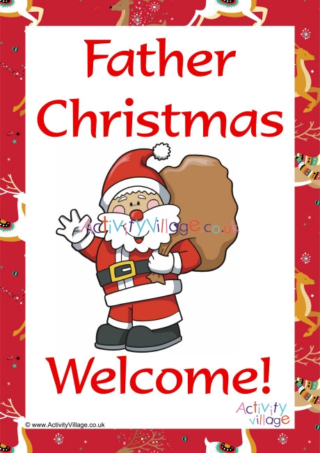 Father Christmas Welcome Sign