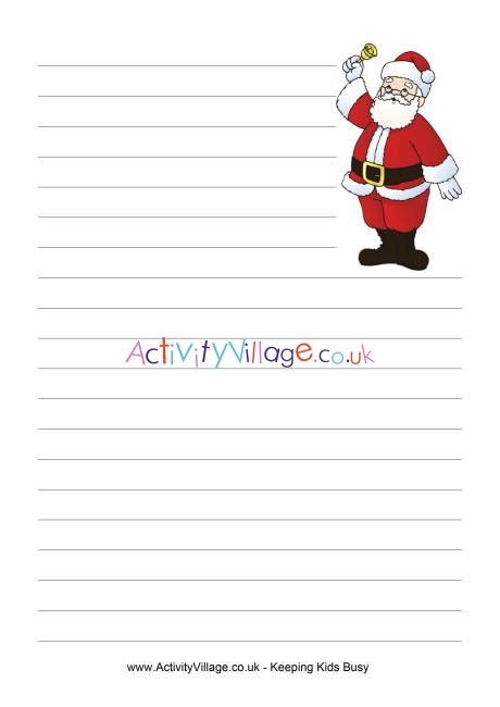 Father Christmas writing paper