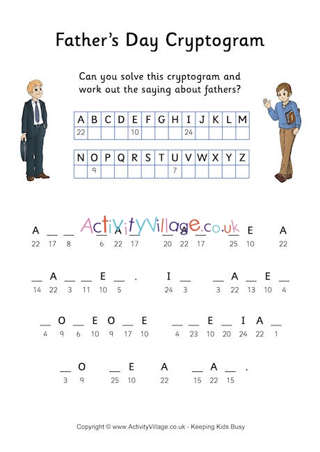 Father's Day cryptogram