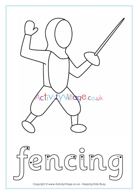 Fencing finger tracing