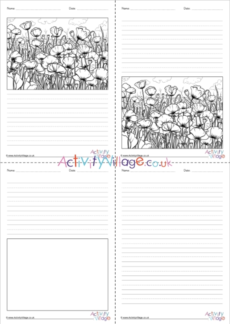 Field of poppies story paper
