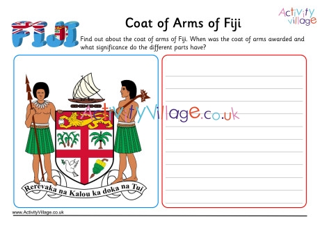 Fiji Coat Of Arms Worksheet