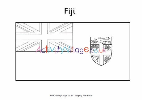 Fiji flag colouring page