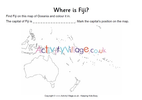 Fiji location worksheet