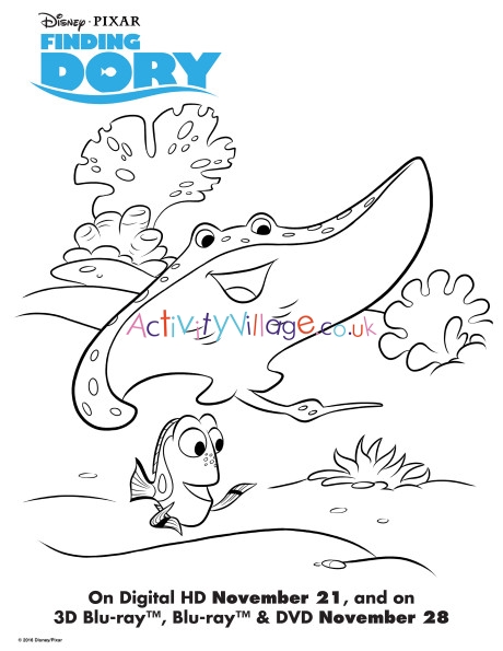 Finding Dory colouring page 2