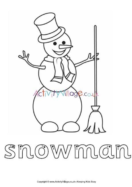 Snowman finger tracing