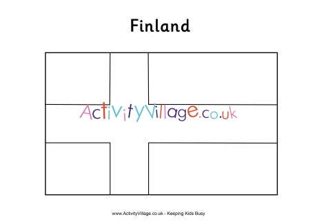 Finland colouring flag