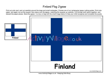 Finland flag jigsaw