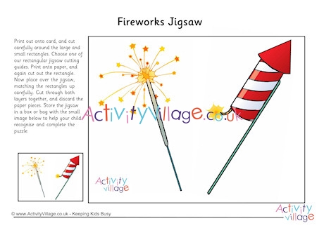 Fireworks Printable Jigsaw