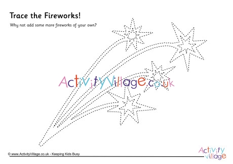 Fireworks tracing page 3