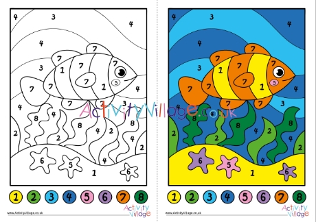 Fish Colour By Number 1