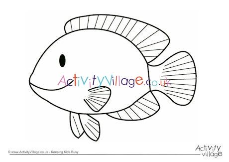 Fish colouring page  2