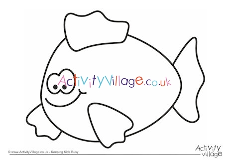 Fish colouring page