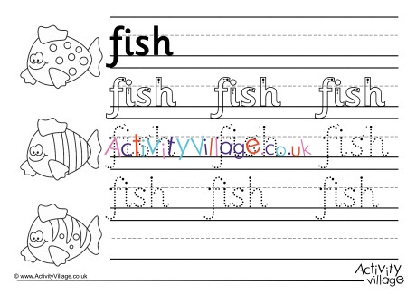 Fish Handwriting Worksheet