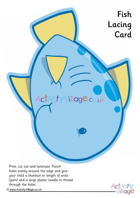 Fish Lacing Card 4