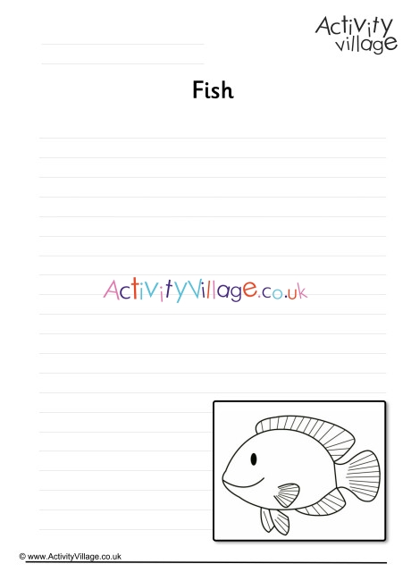 Fish Writing Page