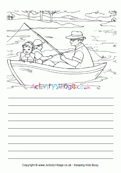 Fishing with grandad story paper