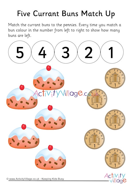 Five Currant Buns worksheet