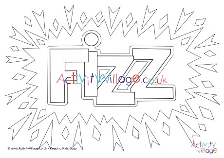 Fizz colouring page