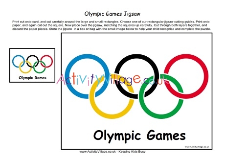 Flag jigsaw - Olympic games