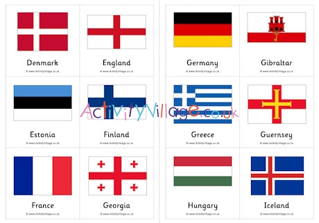 Flags of Europe cards
