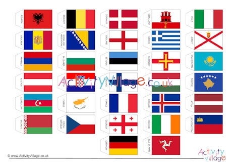 Flags of Europe Cocktail Stick Size