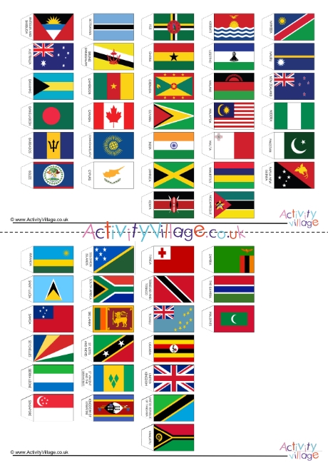 Flags of the Commonwealth - cocktail stick size