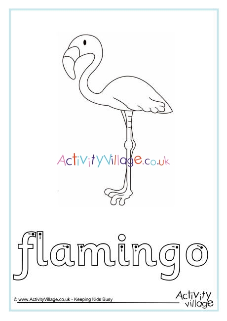 Flamingo Finger Tracing