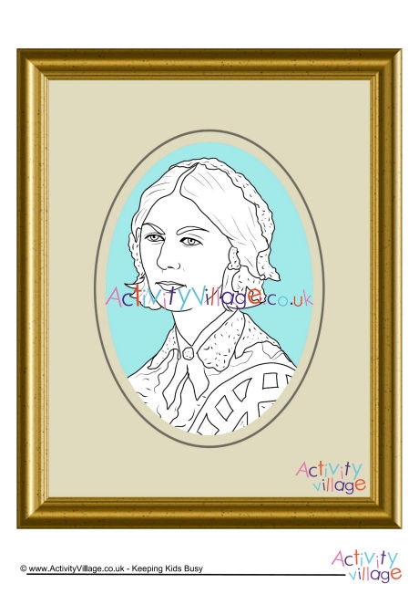 Florence Nightingale colouring page 3
