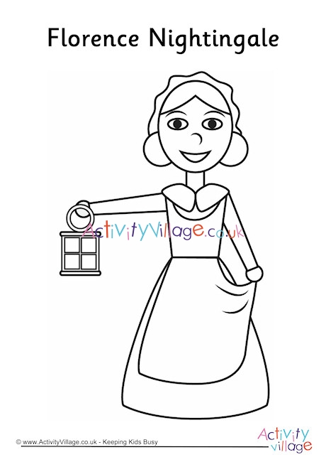 Florence Nightingale Colouring Page