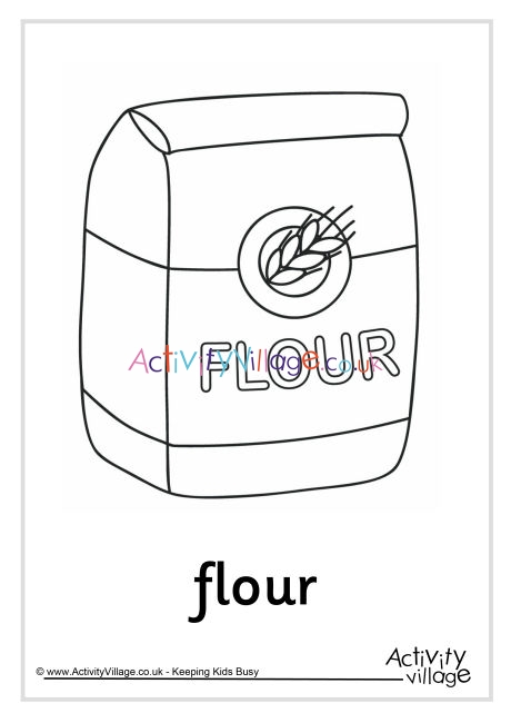 Flour colouring page