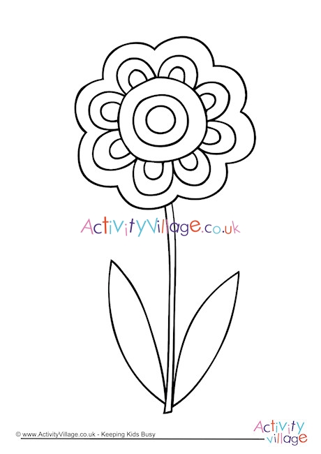 Flower Colouring Page 2