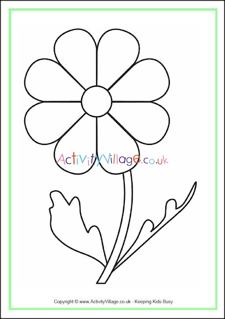 Flower colouring page