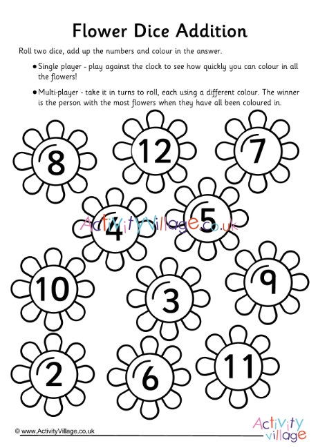 Flower dice addition