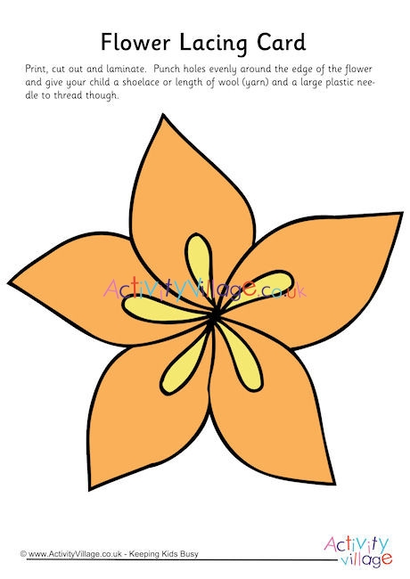Flower Lacing Card 3
