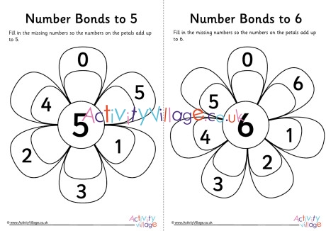 Flower Number Bond Worksheets 1