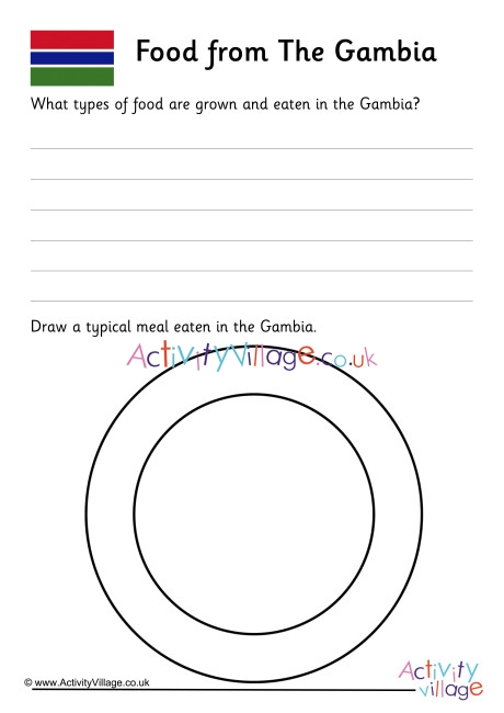 Food From Gambia Worksheet