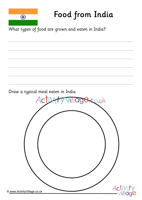 Food From India Worksheet